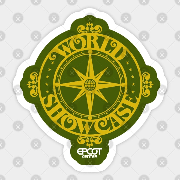 Epcot World Showcase Compass Sticker by BurningSettlersCabin